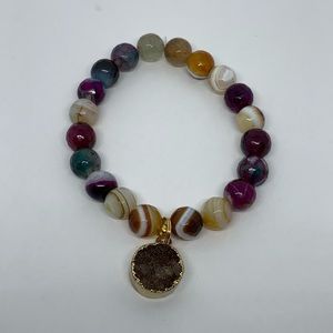 Single Agates Stone Bracelet